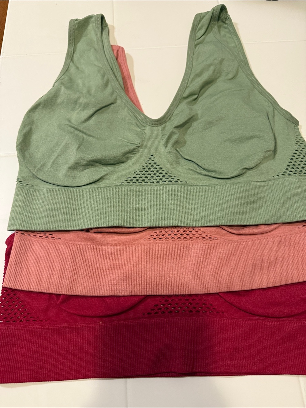 3 Seamless Comfort Wireless Bralette - Sage, Dusty Rose & Berry
